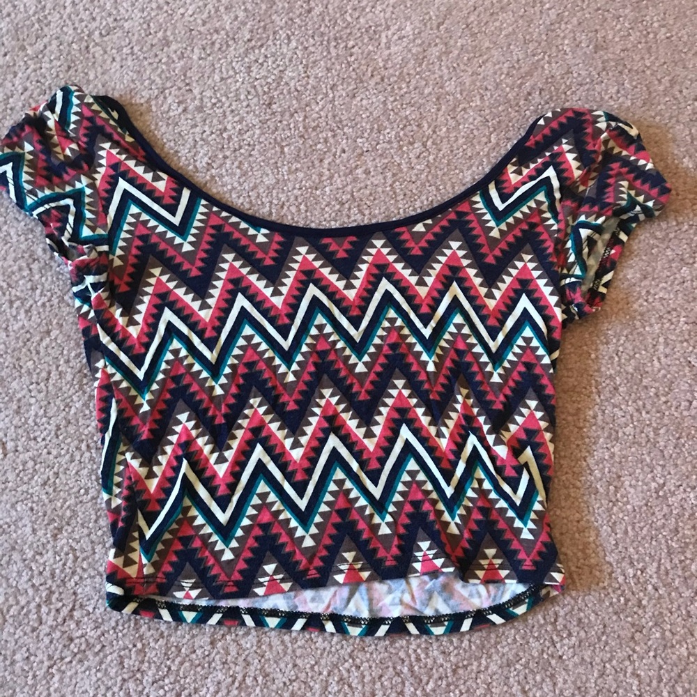 Tribal Print Crop Top